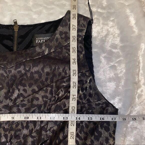 Adrianna Papell Leopard New with Tag Metallic Print Sheath Night Out Dress - Picture 10 of 12
